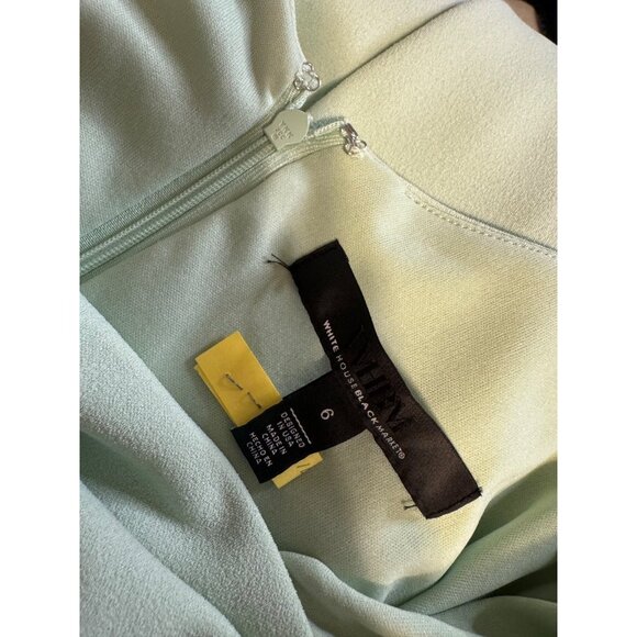 WHBM Dress 6 Light Mint Green Sheath Cap Sleeve Washable Career Church - Picture 10 of 12